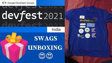 DevFest India 2021 Swags Unboxing | Google Developer Group DevFest | Free Google Swags | #DevFest |