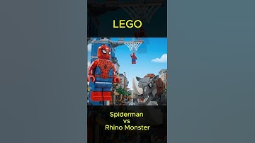 LEGO SpiderMan vs Rhino Monster 🕷️🦏 | Epic City Battle!