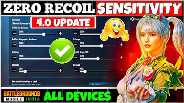 4.0 UPDATE😱MASTER SENSITIVITY SETTING⁉️ALL DEVICES BGMI 4.0 UPDATE BEST SENSITIVITY GYRO & NON GYRO