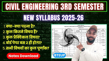 Civil Engineering 3rd Semester Syllabus 2025 | Polytechnic 3rd Semester Civil Engineering Syllabus