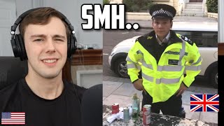 American Reacts to British Police Handling Rude American..