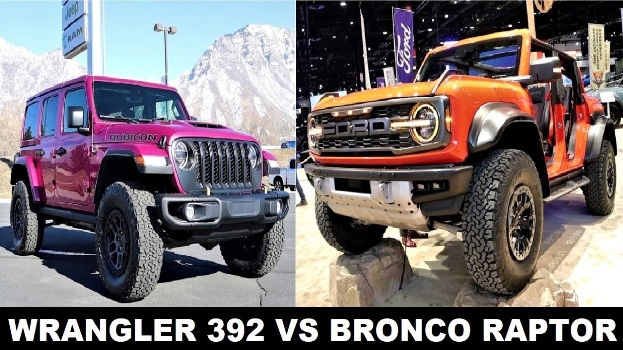 2022 Ford Bronco Raptor Vs 2022 Jeep Wrangler Rubicon 392: Which Is  Objectively Superior? - YouTube