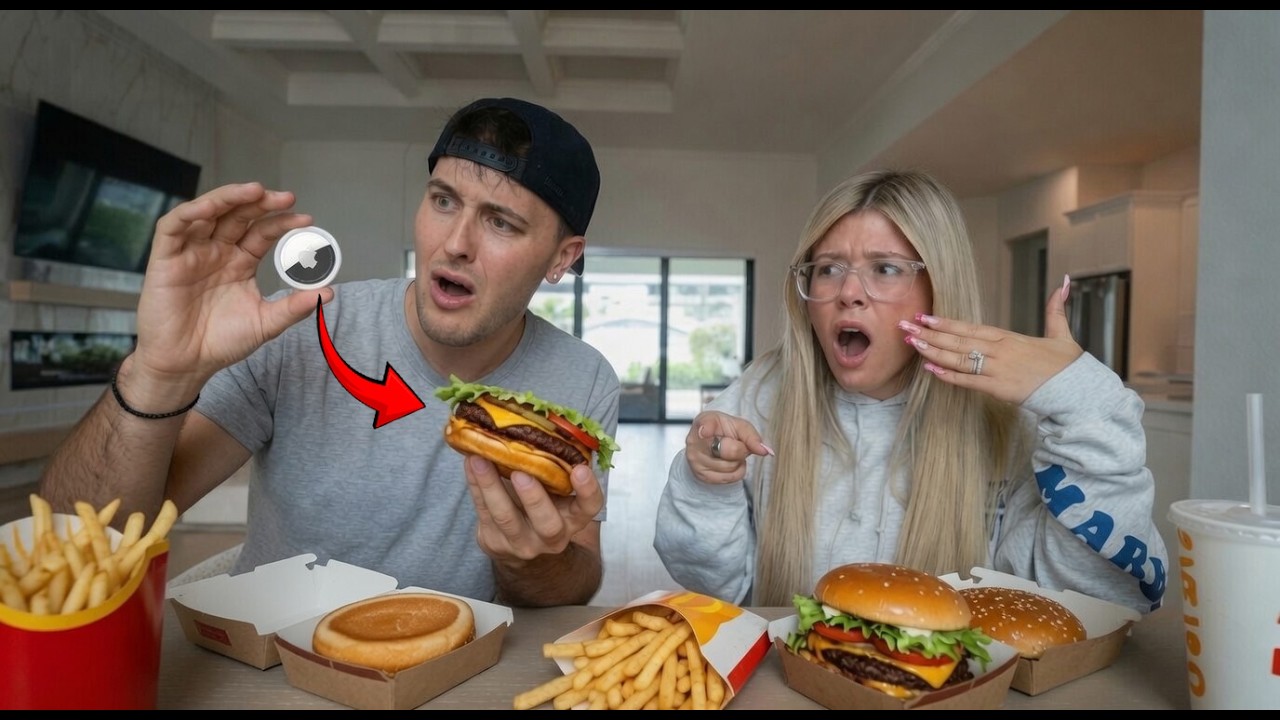 Thumbnail for PUTTING AN AIRTAG IN MY HUSBANDS FOOD PRANK *HE FREAKS OUT*