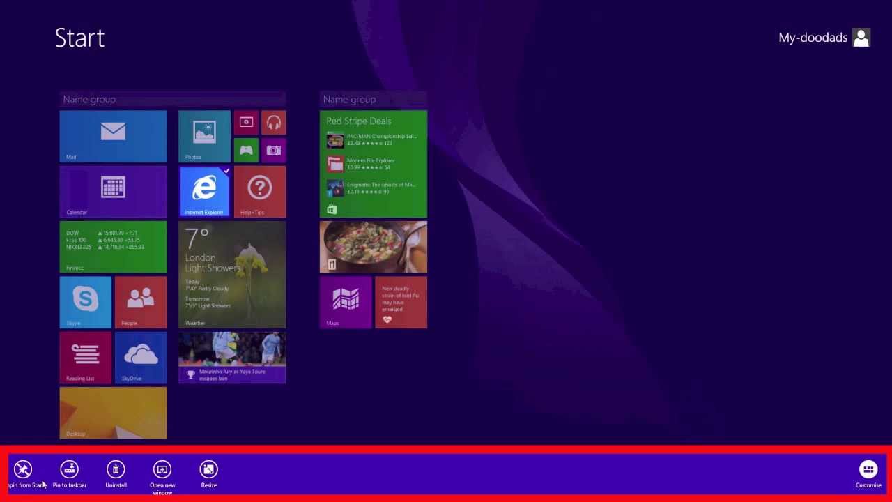 5021 Windows 8.1 tip choose between the desktop and full screen modes