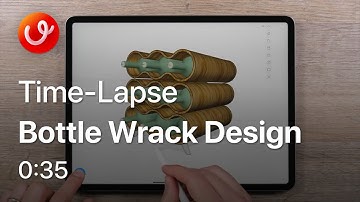 3D CAD on Mobile - Bottle Wrack Design using uMake