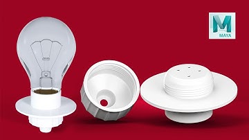 Autodesk Maya Tutorial | 3d Modeling Basics - 3d Light Bulb model in Maya-part 5