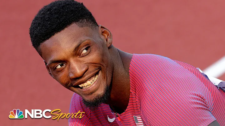Fastest man in the world Fred Kerley all smiles af...