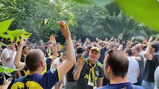 Fenerbahce tribünü İzmir'de kupa finali öncesi Dario Moreno sokağında toplanır