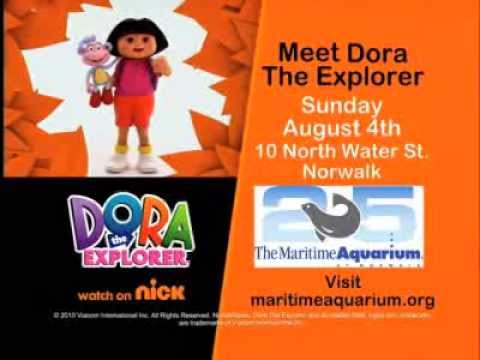 Dora the Explorer visits Maritime Aquarium, Aug. 4, 2013 - YouTube