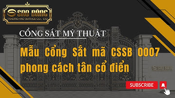 Cổng sắt mỹ thuật CSSB 0007 biệt thự lâu đài phong cách tân cổ điển