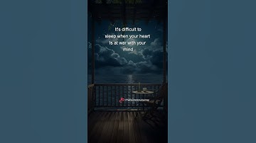 💔 It’s hard to sleep when your heart is at war with your mind 💤 #Emotions #Truth #Feelings