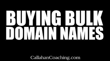 Entrepreneur Startup: Buying Bulk Domain Names