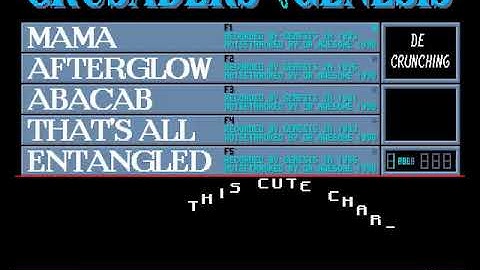 Crusaders   Does Genesis Overlord HYPERSPIN AMIGA INTRO CRACKTRO DEMO COMMODORE NOT MINE VIDEOS