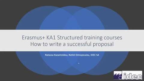 Erasmus+  KA1 How to write a successful proposal