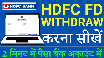 HDFC FD Withdrawal online Net Banking 2025 #hdfcbank
