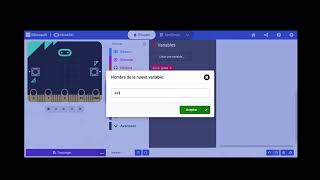 crear variable makecode
