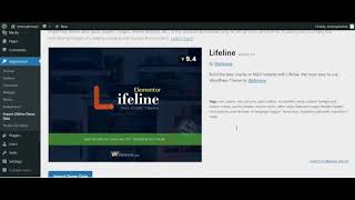 How To Import Wordpress Theme Demo Data One Click Demo Import Lifeline 2025 Version
