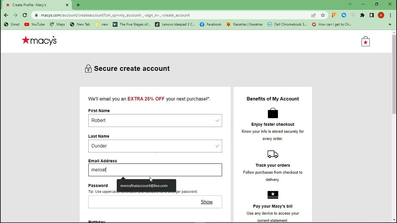 How To Create Macy's Account Add Payment Details YouTube