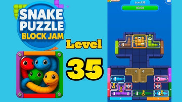 Snake puzzle block jam level 35 solution walkthrough 