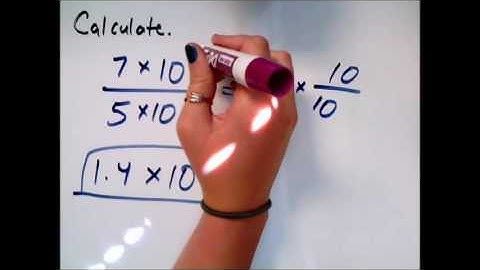 Dividing numbers written in scientific notation, basic