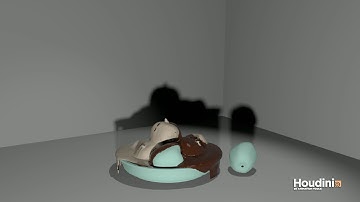 Chocolate and Caramel simulation in Houdini