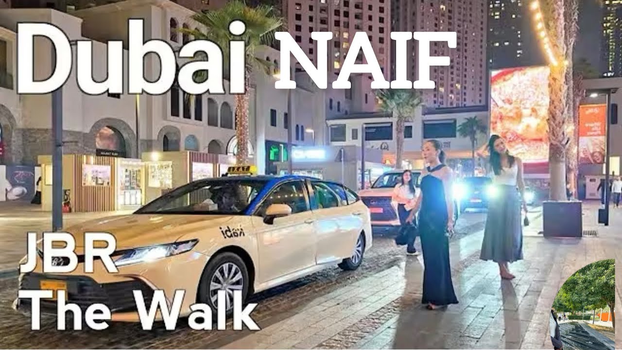 Dubai Amazing Walking Tour 🇦🇪 | JBR Evening Walk & Naif Deira Street Life