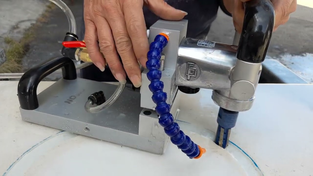 GPW-530 Wet Air Stone Hole Cutting Machine Cutter for countertop / sink / washbasin