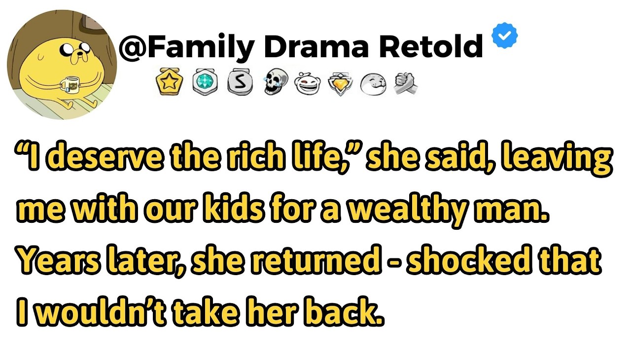“I deserve the rich life,” she said, leaving me with our kids for a wealthy man. Years//Familydrama