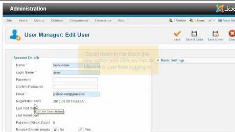 Hoe blokkeer of verwijder je een super administrator in Joomla! 2.5