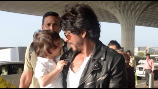 Shah Rukh Khan's son AbRam crash live interview in the cutest style!