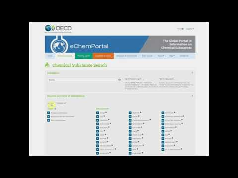 OECD eChemPortal: how to perform a substance search