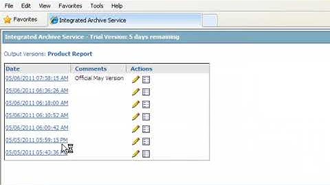 Integrated Control Suite - View Archive History