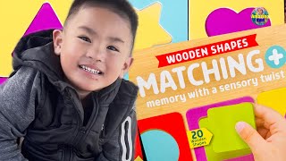 Wooden Shapes Matching I Chuckle and Roar I Noah’s Toys Review