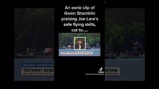 EERIE! Footage of Gwen Shamblin bragging Joe Lara's Safe Flying Record CUT TO news clip of a crash!