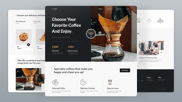 ☕ Create a Responsive Coffee Website Design Using HTML CSS & JavaScript