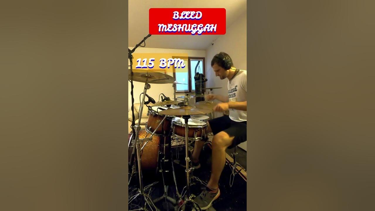 Drum groove from Bleed(Meshuggah) at original song speed(115 bpm) #meshuggah #doublebass #drumcover