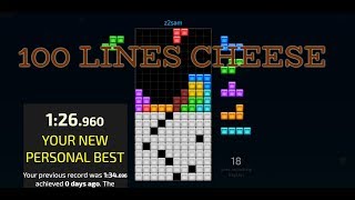 100 Lines Cheese Race in 1:26.96 by z2sam | JSTRIS screenshot 5