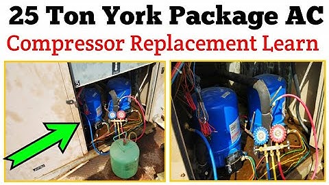 York 25 Ton Package AC compressor replacement procedure Learn || 12+12 Ton compressor