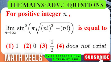 LIMIT(JEE/XI/XII) QUESTION // SOLUTION BY Er. PRADEEP SINHA(IIT-BHU)