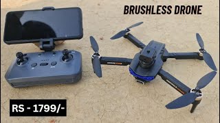 Best E99S BRUSHLESS DRONE Dual Camera Foldable Drone With Wi-Fi App Control & Brushless Motor