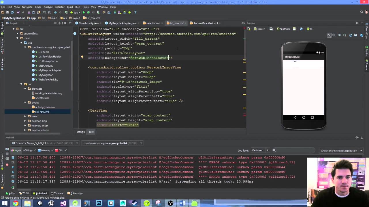 Episode 9: Android RecyclerView Tutorial - YouTube