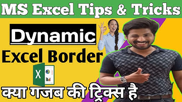 How To Add Automatic Border In excel In Hindi | Create Dynamic Border In Excel | Excel Tricks