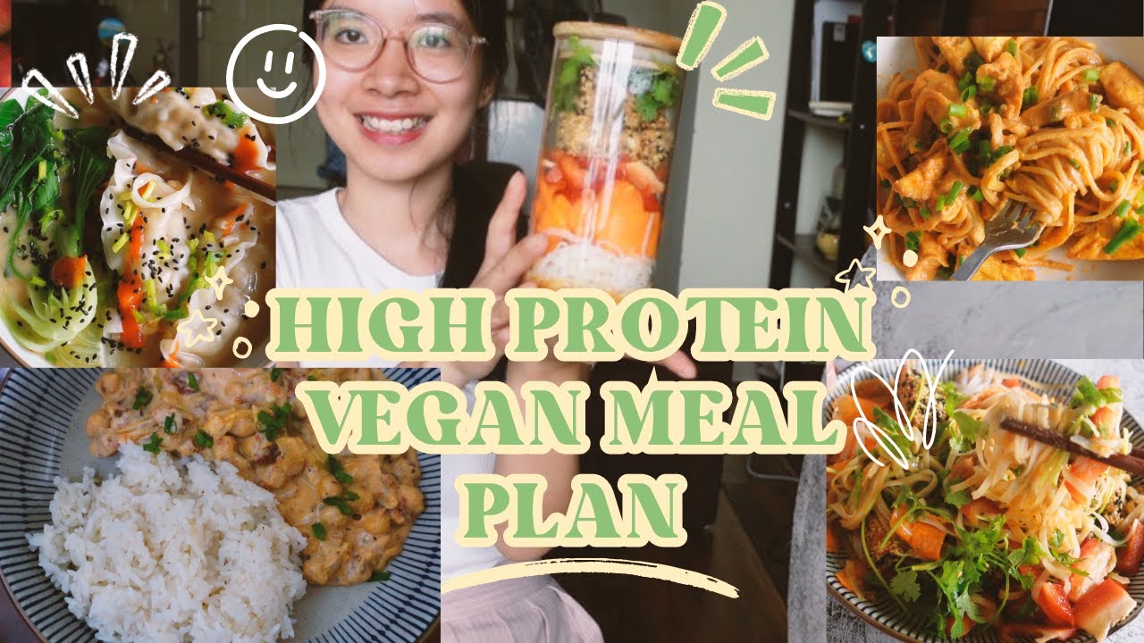 High Protein Vegan Meal Plan 🌱 - 4 Easy Meal Prep Ideas - YouTube