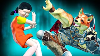 КУКЛА из SQUID GAME VS Древний КОРГИ КЕКС! (Корги Кекс) Говорящая собака КУКЛА из SQUID GAME VS Древний КОРГИ КЕКС! (Корги Кекс) Говорящая собака