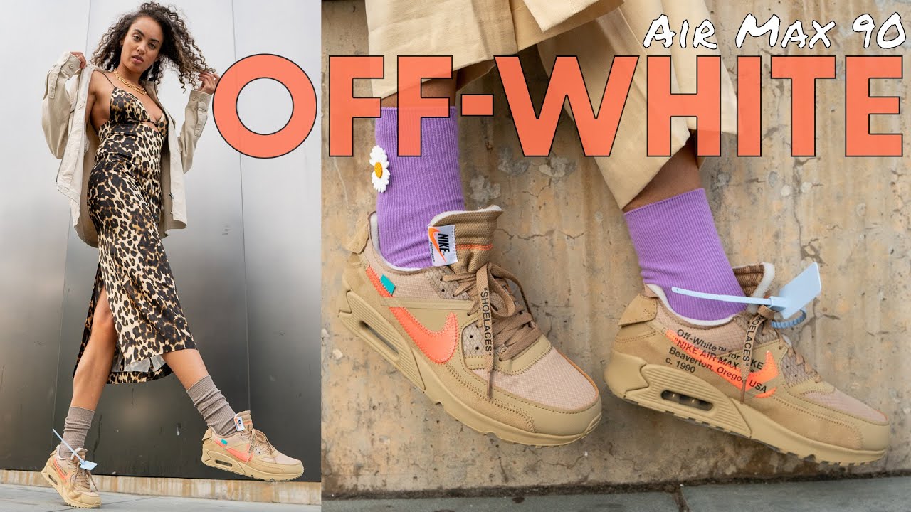 VIRGIL REVISITED: OFF-WHITE x NIKE AIR MAX 90 DESERT ON FOOT Review and HOW TO STYLE - YouTube