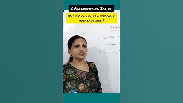 Why is C called a statically typed language? #shorts