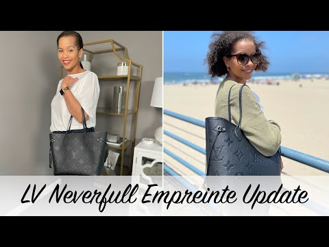 UNBOXING New Louis Vuitton Neverfull MM Monogram Empreinte Leather Bag