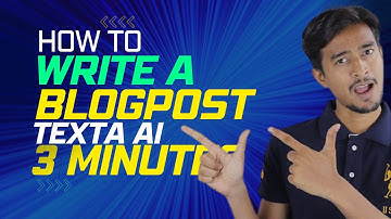 How to Write a Blog Post With AI (Texta AI Manual Mode)