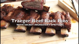 Traeger Beef Back Ribs  Easy cook ribs made extra juicy with my secret ingredient spritzer