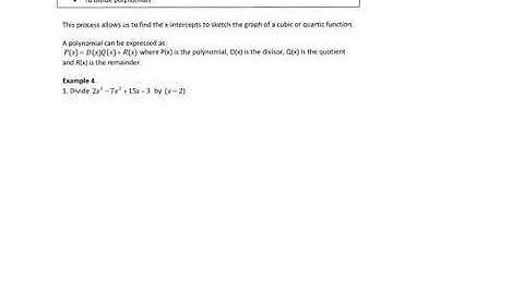 Maths Methods Unit 1-Division of polynomials-Ex 6B